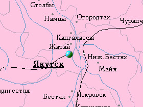 Карта Республики Якутия. Фото www.mojgorod.ru (с)