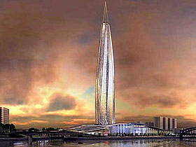 Проект архитектурного бюро RМJM London Limited, победивший в конкурсе на то, каким станет здание "Газпромнефти" в Санкт-Петербурге. Фото с сайта expert.ru