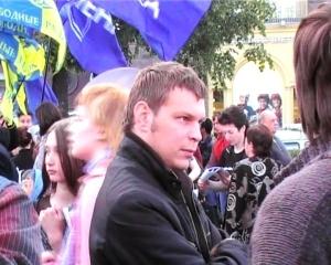 Завсегдатай митингов, угрожавший журналисту. Фото с сайта www.dmitryhorse.livejournal.com