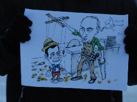 Путин и Медведв, карикатура. Фото Каспарова.Ru