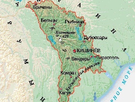 Карта Молдавии. Фото: с сайта europe-cont.info
