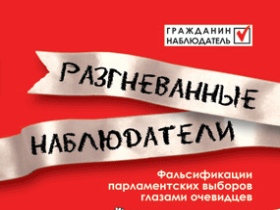 Обложка книги "Разгневанные наблюдатели: Фальсификации парламентских выборов глазами очевидцев"