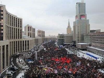 Акция протеста на проспекте Сахарова в Москве. Фото: vmdaily.ru