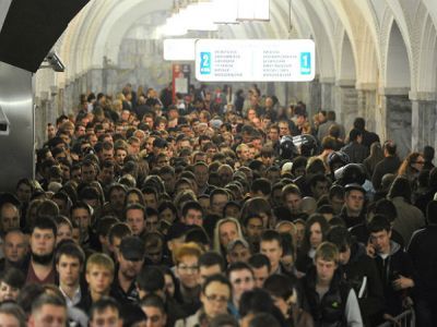 Давка в метро. Фото с сайта: bfm.ru
