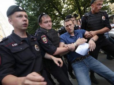 Задержание Навального. Фото: slon.ru