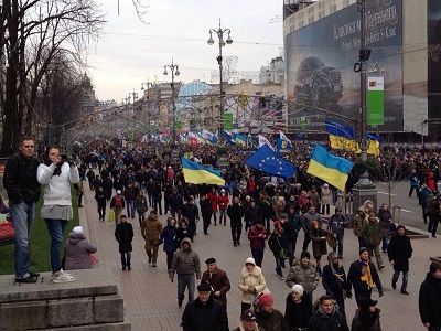 Евромайдан 1 декабря, Киев. Фото из твиттера Ильи Яшина
