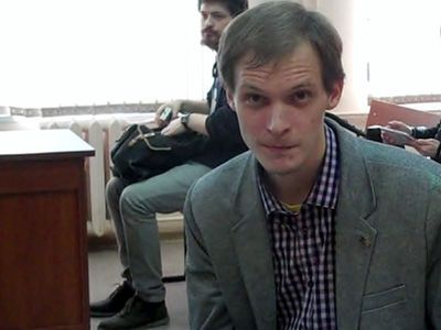 Правозащитник Денис Шадрин в суде. Фото: Лиза Охайзина, Каспаров.Ru