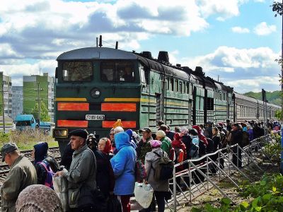 Штурм поезда. Фото: Виктор Шамаев, Каспаров.Ru