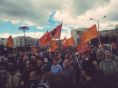 Митинг за отмену платы за капремонт прошел в Моске. Фото: twitter.com/iskora22