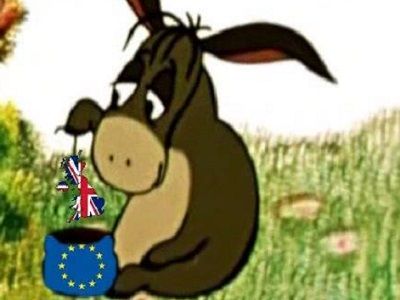 "Входит и выходит!" Brexit и ослик Иа. Источник - www.facebook.com/k.slipchenko
