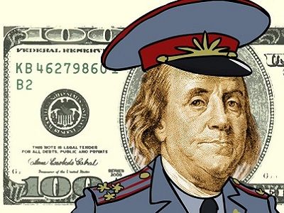 Доллары и полковник. Рисунок: С. Елкин