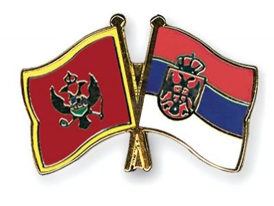 Флаги Черногории и Сербии. Источник - crossed-flag-pins.com