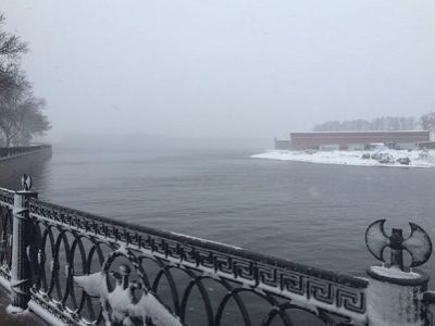 Санкт-Петербург, апрельский снегопад, 2017. Источник - www.instagram.com/p/BS07fbBFlDH/