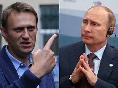Алексей Навальный и Владимир Путин. Фото: rbk.ru