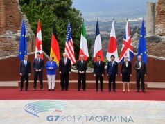Участники саммита G7 в Таормине, 26.5.17. Источник - ansa.it