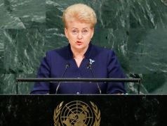 Президент Литвы Даля Грибаускайте, выступление на ГА ООН, 19.9.17. Источник - 112.ua