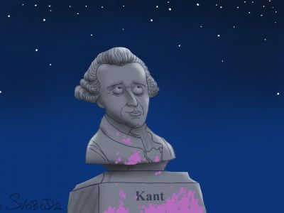 Памятник Иммануилу Канту. Рисунок: С. Елкин, svoboda.org