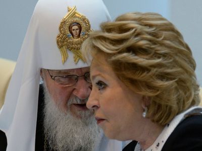 Патриарх Кирилл и Валентина Матвиенко. Фото: twitter.com