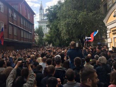 Акция за допуск независимых кандидатов на выборы, Москва июль 2019 год. Фото: BBC