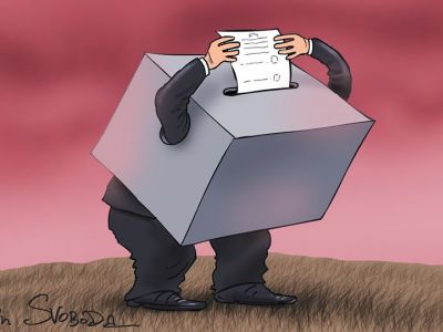 Голосование по поправкам. Карикатура С.Елкина: svoboda.org