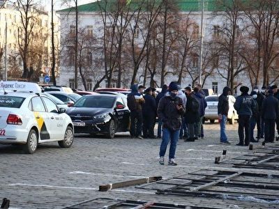 Протест таксистов. Фото: Сергей Попов, Каспаров.Ru