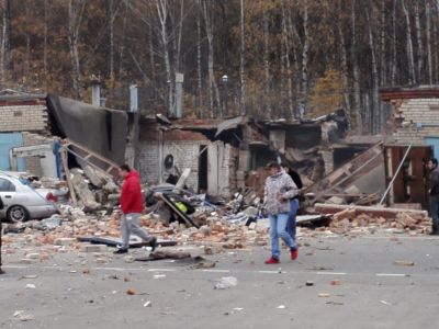 Взрыв гаражей в Мытищах.  Фото: twitter.com