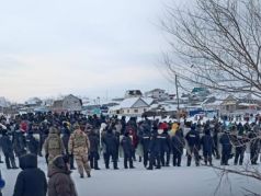 Протестующие в Баймаке (Башкортостан), 17.01.24. Фото: RTVI