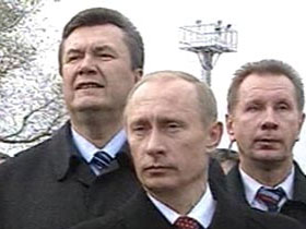 Виктор Янукович и Владимир Путин. Кадр НТВ
