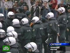 Беспорядки в Ростоке. Фото с сайта newsru.com