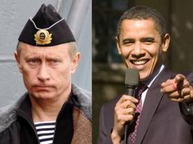 Обама и Путин. Коллаж Каспарова.Ru