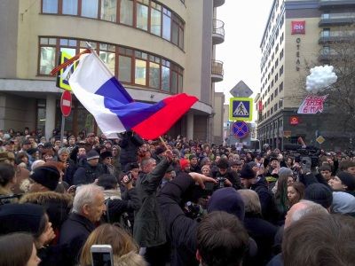 Акция протеста у здания Замоскворецкого суда. Фото: Каспаров.Ru
