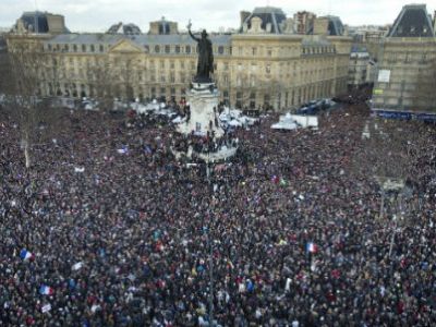 Париж, марш в память о погибших журналистах. Из блога автора