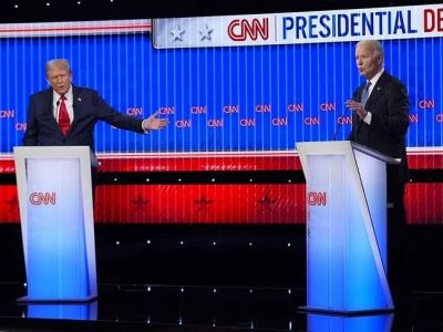 Дебаты Дональда Трампа и Джо Байдена, 27.06.24. Фото: t.me/paradachak